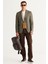 ALTINYILDIZ CLASSICS Erkek Haki Slim Fit Dar Kesim Mono Yaka Desenli Blazer Ceket 2