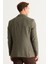 ALTINYILDIZ CLASSICS Erkek Haki Slim Fit Dar Kesim Mono Yaka Desenli Blazer Ceket 5