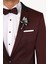 Erkek Bordo Slim Fit Mono Yaka Damatlık 4