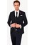 Erkek Lacivert Çıkma Şal Yaka Slim Fit Damatlık 2