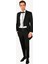 Erkek Siyah Slim Fit Frag Kırlangıç Yaka Damatlık 2