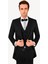 Erkek Siyah Slim Fit Frag Kırlangıç Yaka Damatlık 4