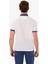 Erkek Beyaz Regular Fit Polo Yaka Desenli Tshirt 5