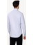 Erkek Mavi Slim Fit Uzun Kol Desenli Gömlek 4