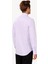 Erkek Lila Yarım İtalyan Slim Fit Uzun Kol Gömlek 4