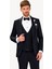 Erkek Lacivert Şal Yaka Yelekli Slim Fit Damatlık 2