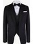 Erkek Siyah Kırlangıç Yaka Yelekli Desenli Slim Fit Damatlık 2