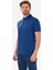 Erkek Lacivert Desenli Regular Fit Polo Yaka Tshirt 2