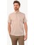 Erkek Bej Regular Fit Desenli Polo Yaka Tshirt 2
