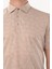 Erkek Bej Regular Fit Desenli Polo Yaka Tshirt 4