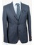 Erkek Lacivert Kareli Slim Fit Ekose Takım Elbise 2
