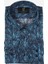 Erkek Turkuaz Slim Fit Desenli Uzun Kollu Gömlek 3