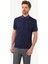 Erkek Lacivert Regular Fit Desenli Polo Yaka Tshirt 1