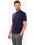 Erkek Lacivert Regular Fit Desenli Polo Yaka Tshirt 2