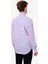 Erkek Lila Uzun Kol Slim Fit Saten Gömlek 4
