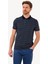 Erkek Lacivert Polo Yaka Desenli Tshirt 1