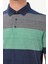 Erkek Lacivert Gri Çizgili Polo Yaka Regular Fit Tshirts 4