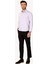 Erkek Lila Uzun Kol Puantiyeli Slim Fit Gömlek 2