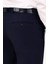 Erkek Lacivert Sivri Yaka Slim Fit Yelekli Takım Elbise 5
