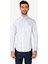 Erkek Açık Mavi Uzun Kol Slim Fit Saten Gömlek 1