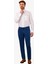 Erkek İndigo Mavi Slim Fit Kanvas Pantolon 5