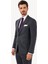 Erkek Gri Slim Fit Mono Yaka Takım Elbise 2