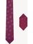 Erkek Bordo Desenli Kravat Mendil Set 1