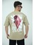Erkek Oversize Bisiklet Yaka Basic Kısa Kollu Yazı Baskılı T-Shirt 2
