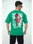 Erkek Oversize Bisiklet Yaka Basic Kısa Kollu Yazı Baskılı T-Shirt 1