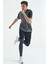 Antrasit Arka Bilek Baskı Detaylı Yüksek Bel Slim Fit Aktif Spor Erkek Tayt - 84988 1