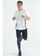 Antrasit Logo Baskılı Yüksel Bel Slim Fit Aktif Spor Erkek Tayt - 84989 2