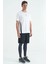 Antrasit Logo Baskılı Yüksel Bel Slim Fit Aktif Spor Erkek Tayt - 84989 3