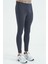 Antrasit Arka Bilek Baskı Detaylı Yüksek Bel Slim Fit Aktif Spor Erkek Tayt - 84988 4