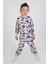 Erkek Çocuk Baskılı Ince Basic Pijama Takımı 1
