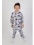 Erkek Çocuk Baskılı Ince Basic Pijama Takımı 2