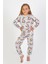 Kız Çocuk Baskılı Ince Basic Pijama Takımı 2