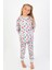 Kız Çocuk Baskılı Ince Basic Pijama Takımı 1