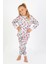 Kız Çocuk Baskılı Ince Basic Pijama Takımı 4