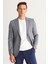 ALTINYILDIZ CLASSICS Erkek Antrasit Slim Fit Dar Kesim Mono Yaka Desenli Blazer Ceket 5
