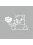 Too Close Anime Araba Sticker Beyaz 15X9 cm 1