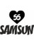 Kalpli 55 Samsun Araba Sticker Siyah 20X15 cm 1