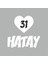 Kalpli 31 Hatay Araba Sticker Beyaz 20X15 cm 1