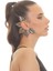 Kadın Gümüş Renk Lak Kaplama Zirkon Taşlı Yaprak Stilizesi Sağ Kulak Earcuff&kıkırdak Küpe 1
