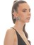 Kadın Gümüş Renk Lak Kaplama Zirkon Taşlı Yaprak Stilizesi Sağ Kulak Earcuff&kıkırdak Küpe 4
