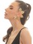 Kadın Altın Renk Lak Kaplama Zirkon Taşlı Dokulu Yaprak Stilizesi Sol Kulak Earcuff&kıkırdak Küpe 2