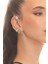 Kadın Gümüş Renk Lak Kaplama Çivili Model Sağ Kulak Yarasa Earcuff&kıkırdak Küpe 1