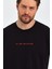 Erkek Siyah Baskılı Basic Oversize Bisiklet Yaka Kısa Kollu T-Shirt 4