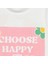 Choose Happy Baskılı Pembe Fitilli Şortlu Kız Çocuk Takımı 3