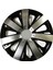 Renault Fluence Uyumlu 15 Inç Piano Black Siyah Beyaz Renkli Jant Kapağı 4 Adet 2