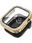Apple Watch Seri 3-2 38MM Uyumlu Ekran ve Taşlı Kasa Koruyucu Gold 1